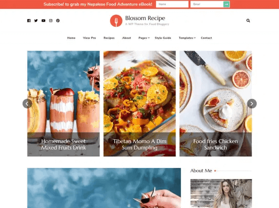 Ricetta Blossom - Tema WordPress gratuito