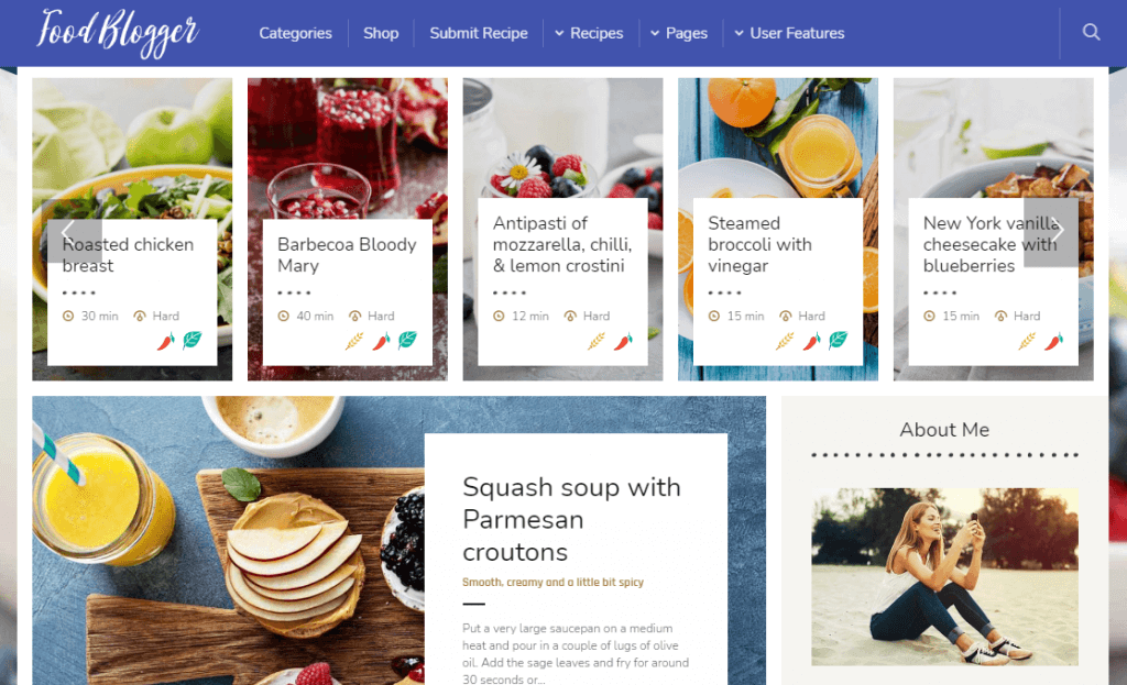 Caldaia - Tema del blog di cibo personale per WordPress
