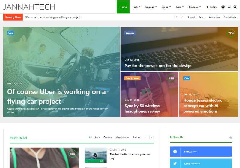 ジャンナ-ニュースブログのテーマ