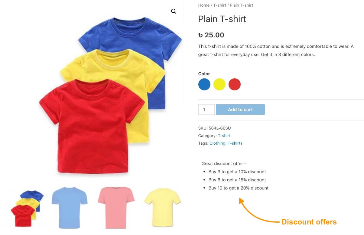 Offerte di sconto sui prodotti variabili