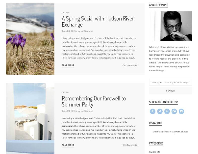 Piemont - motyw bloga podróżniczego Premium