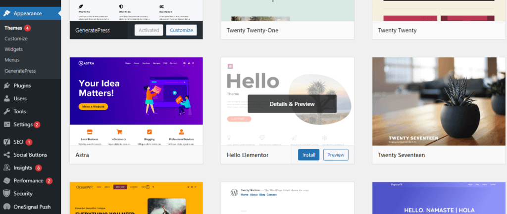 Attiva il tuo nuovo tema