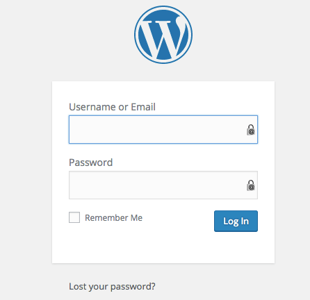 Pagina di accesso di WordPress