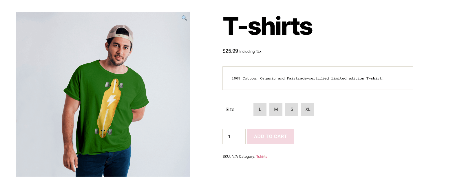 Label swatch untuk produk dengan varian ukuran