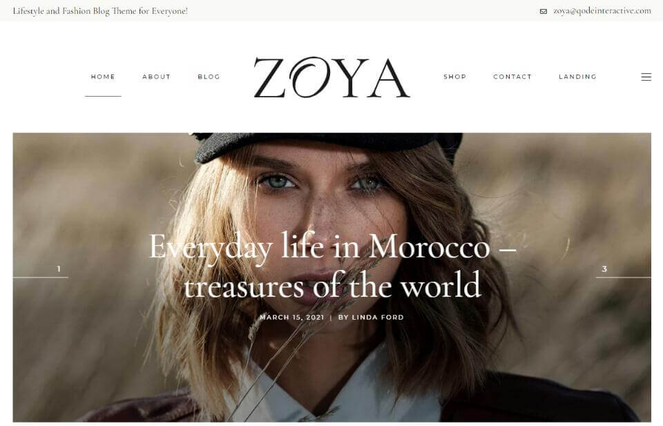 Zoya - Tema Blog Gaya Hidup