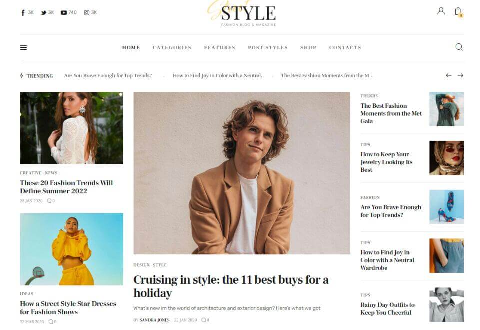 Gaya Jalanan - Tema WordPress Blog Pribadi Fashion & Gaya Hidup