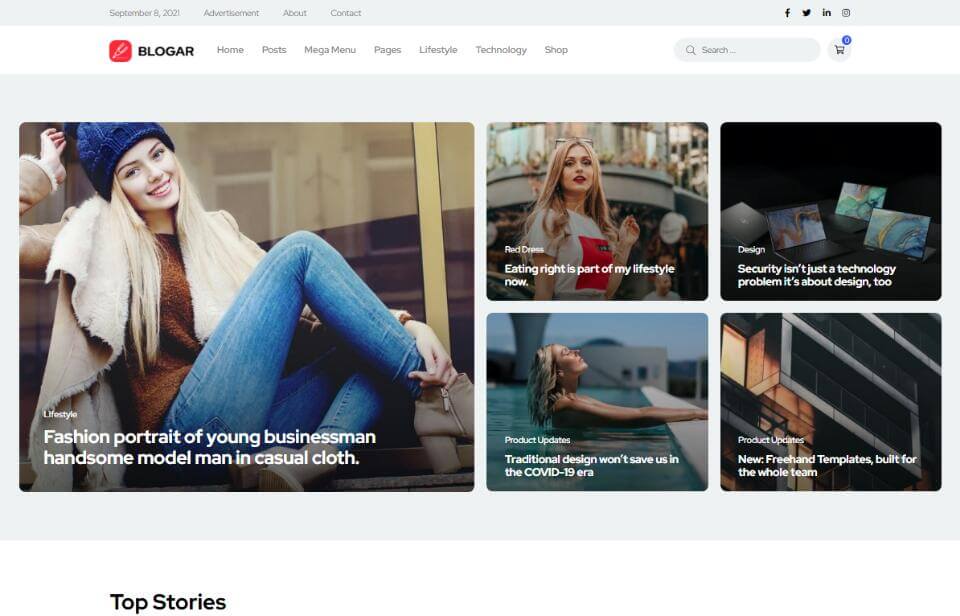 Blogar - Tema WordPress Majalah Blog