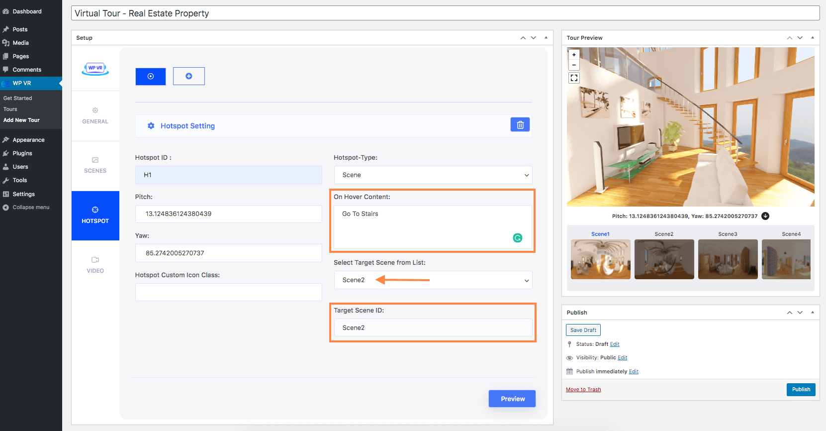 为热点设置目标场景