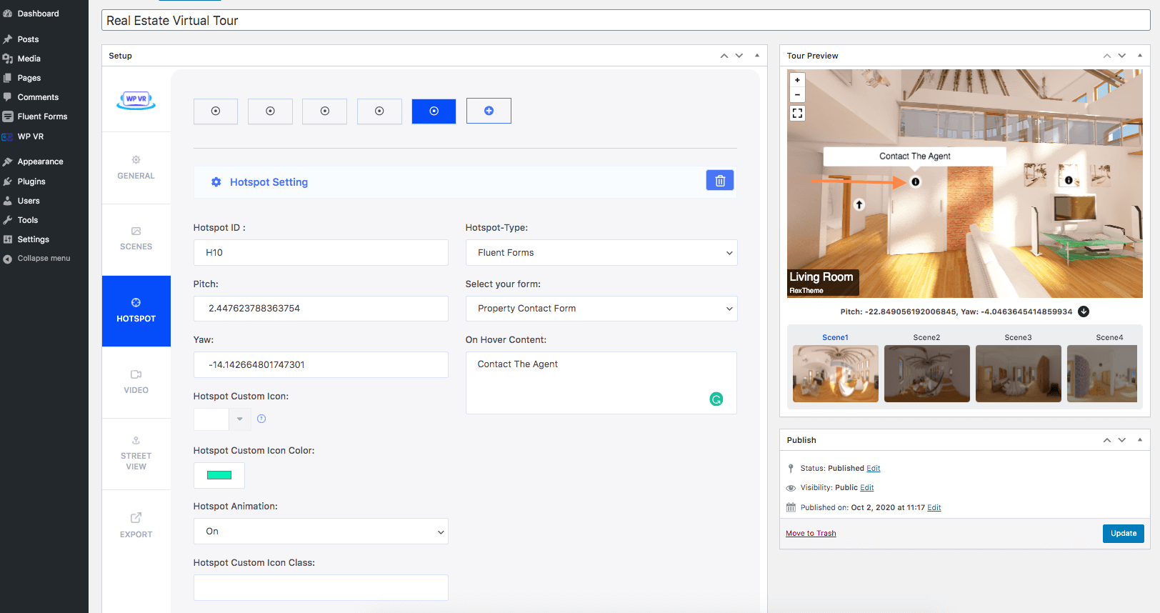 设置交互式联系表