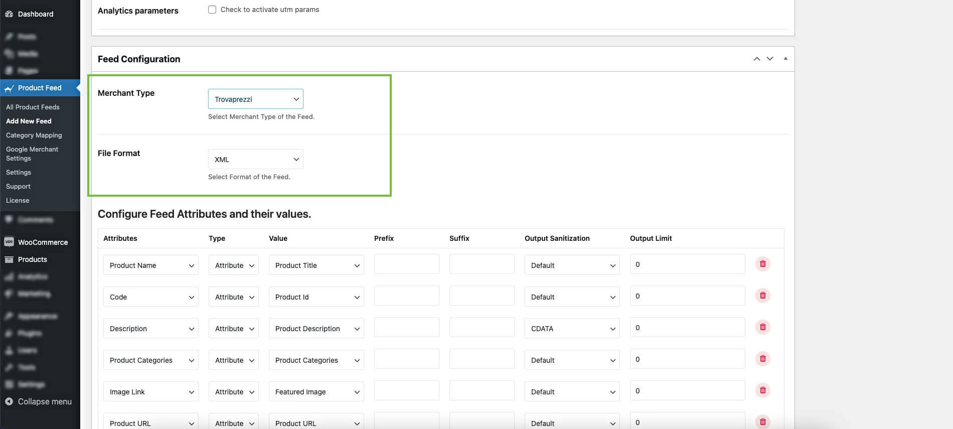 Jenis Pedagang Trovaprezzi dalam Format XML