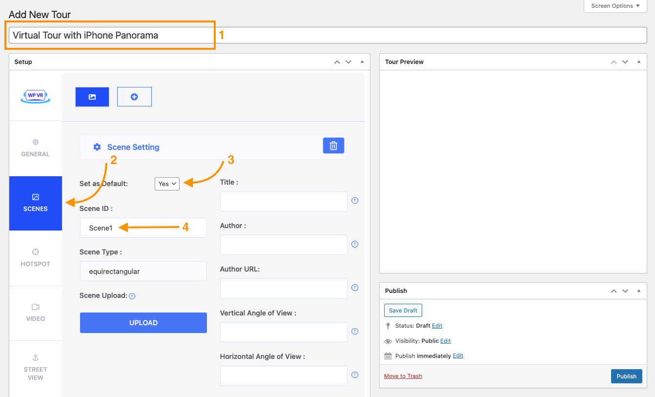 Titolo del tour virtuale - iPhone