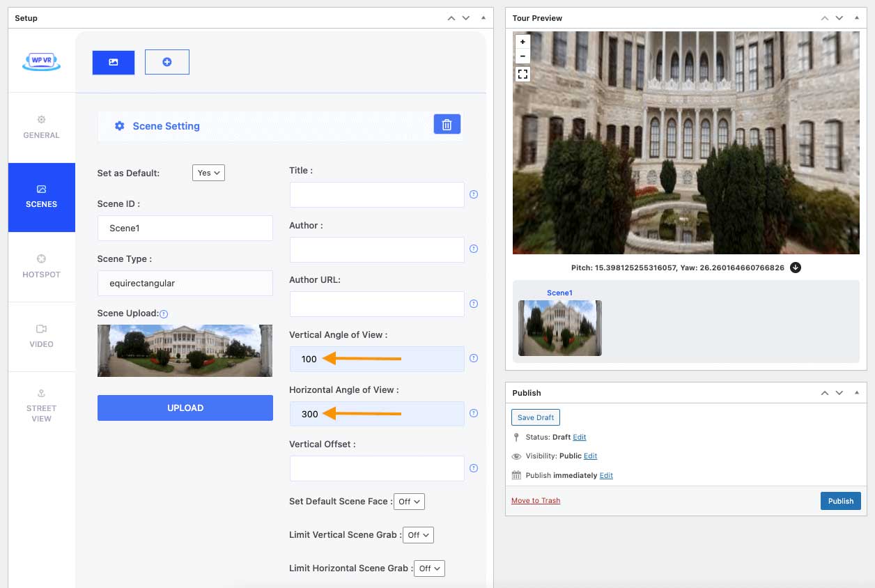 Controlla il tour virtuale Visualizza iPhone