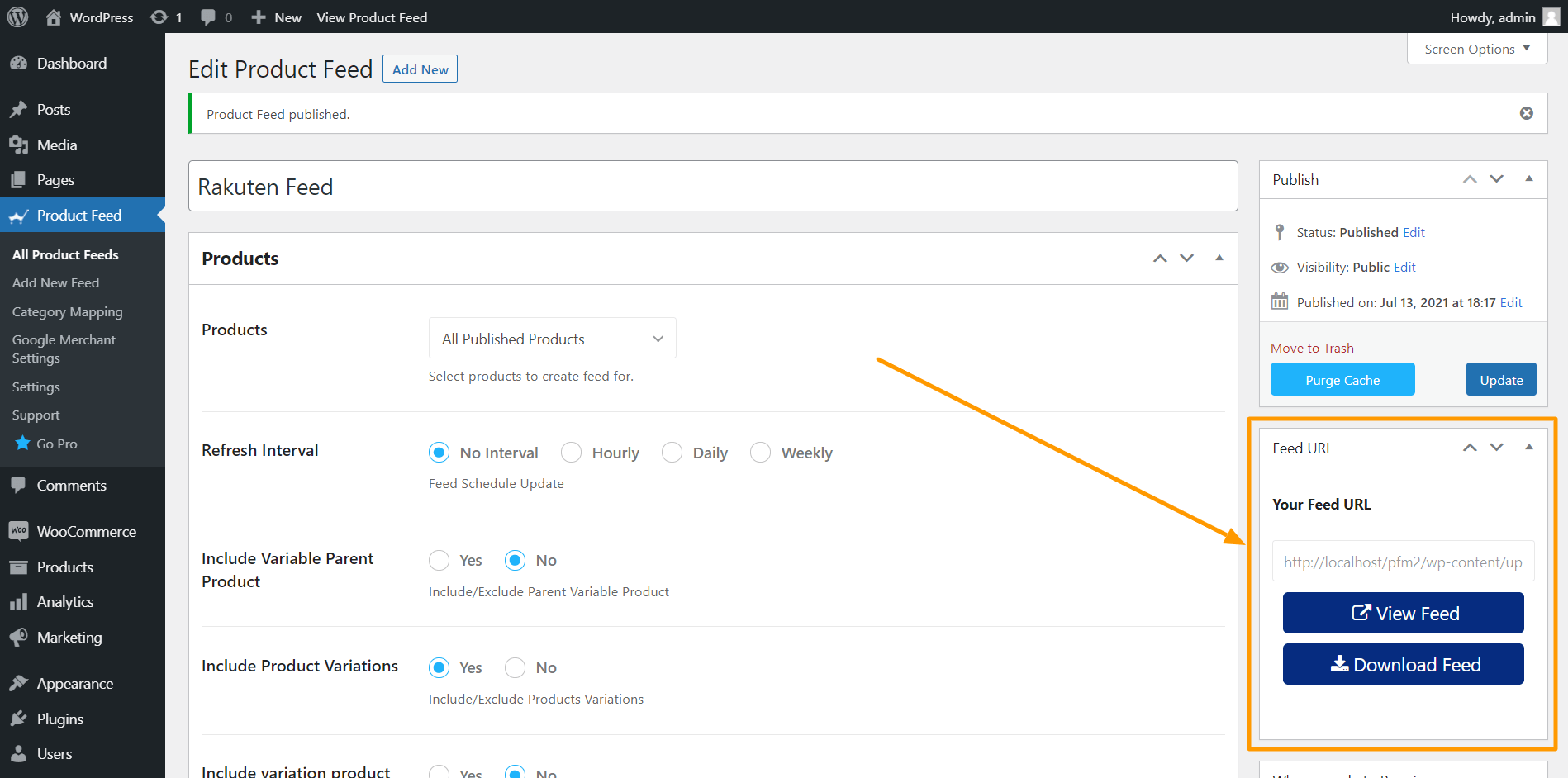Product Feed Manager - Visualizza/scarica Rakuten Merchant Guide