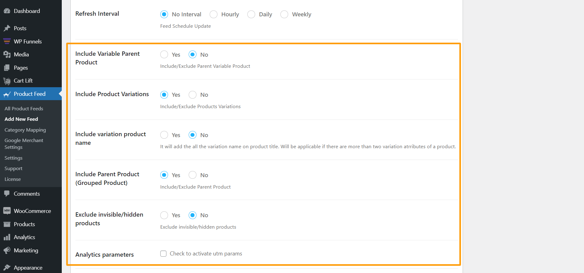 Configurazioni di alimentazione