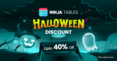 Spanduk Diskon Halloween Meja Ninja