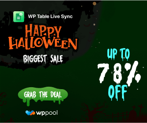 WP Table Live Sync Diskon Halloween