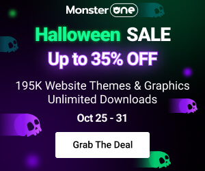 Template Diskon Monster Halloween