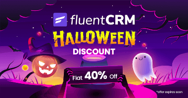Spanduk Diskon Halloween FluentCRM