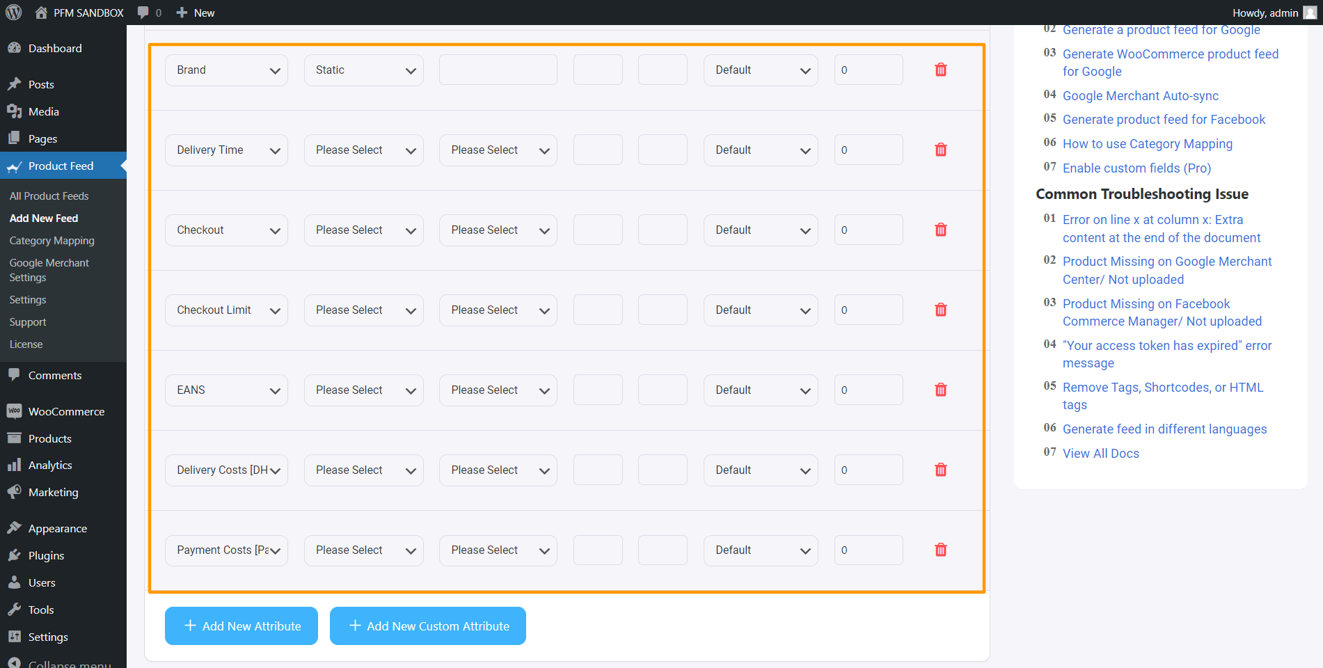 Idealo.de Valori non assegnati
