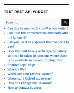 widget di ricerca standard