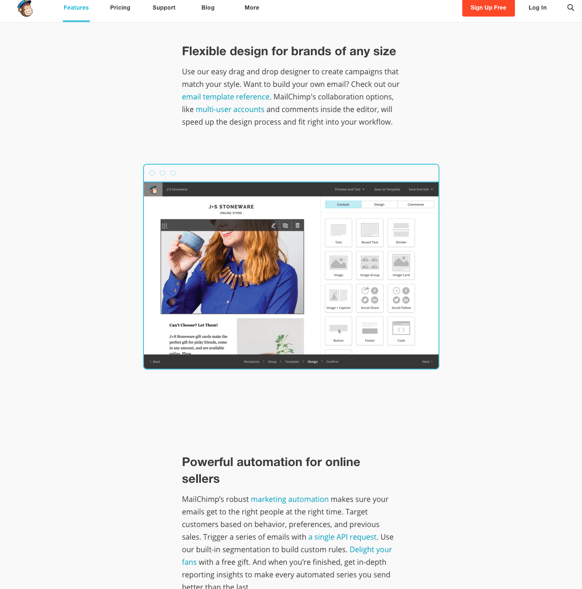 Utilizzo di elementi di contenuto in blocchi