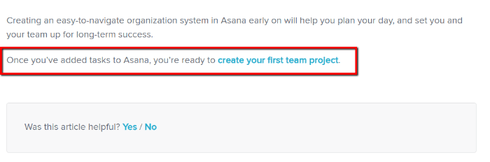 Templat Artikel Basis Pengetahuan - Contoh Asana