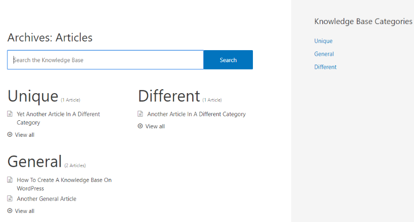 قائمة مقالة قاعدة المعارف