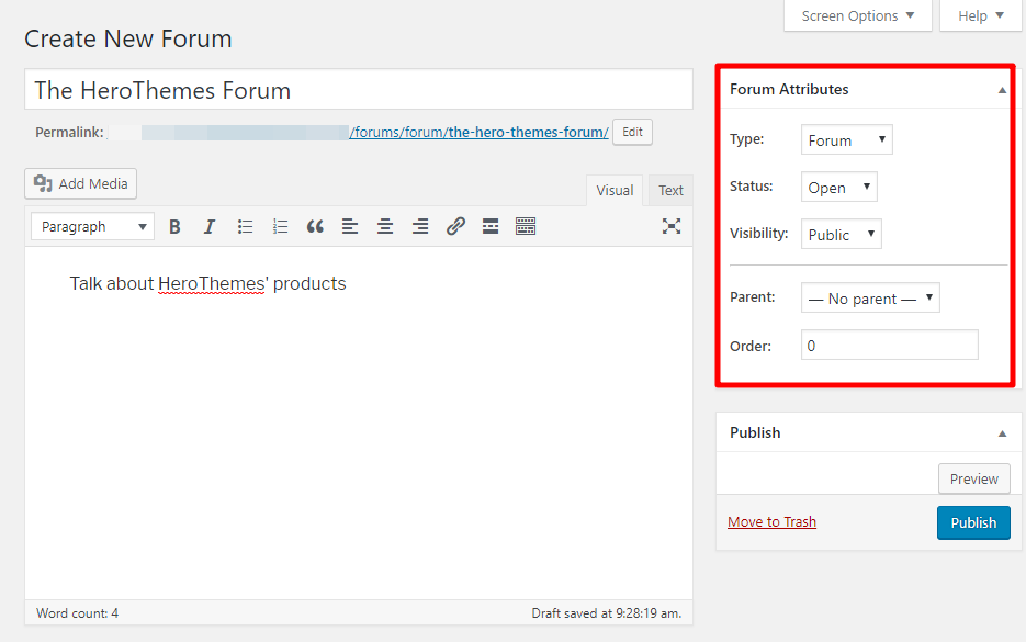 用 bbpress 创建新论坛