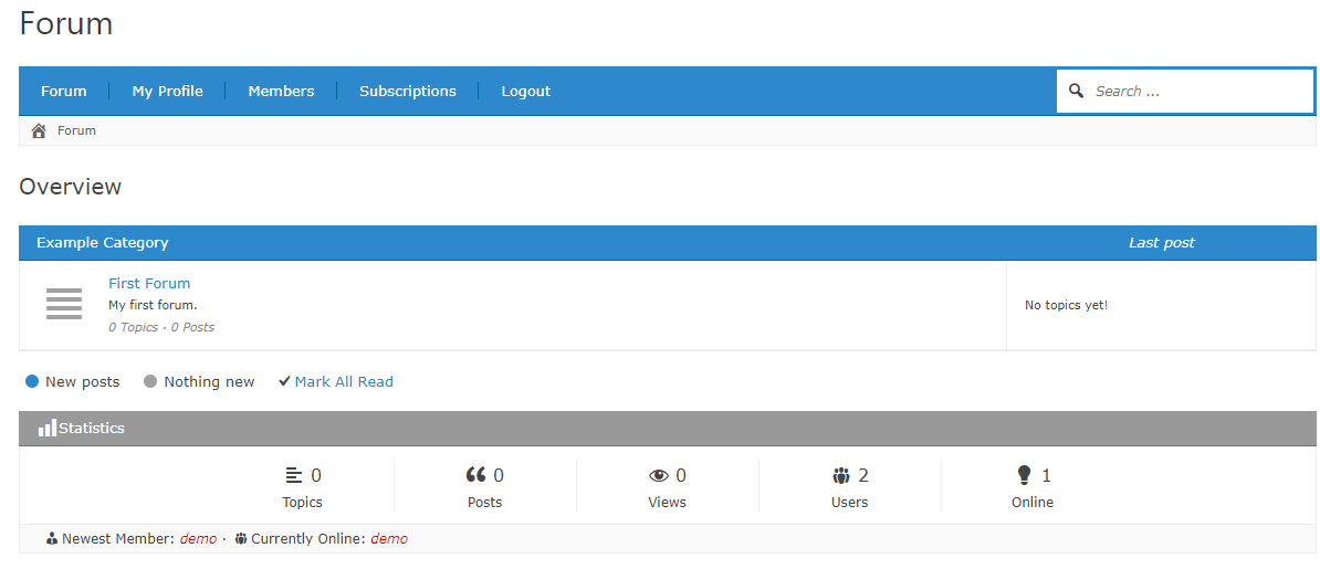 asgaros 论坛示例