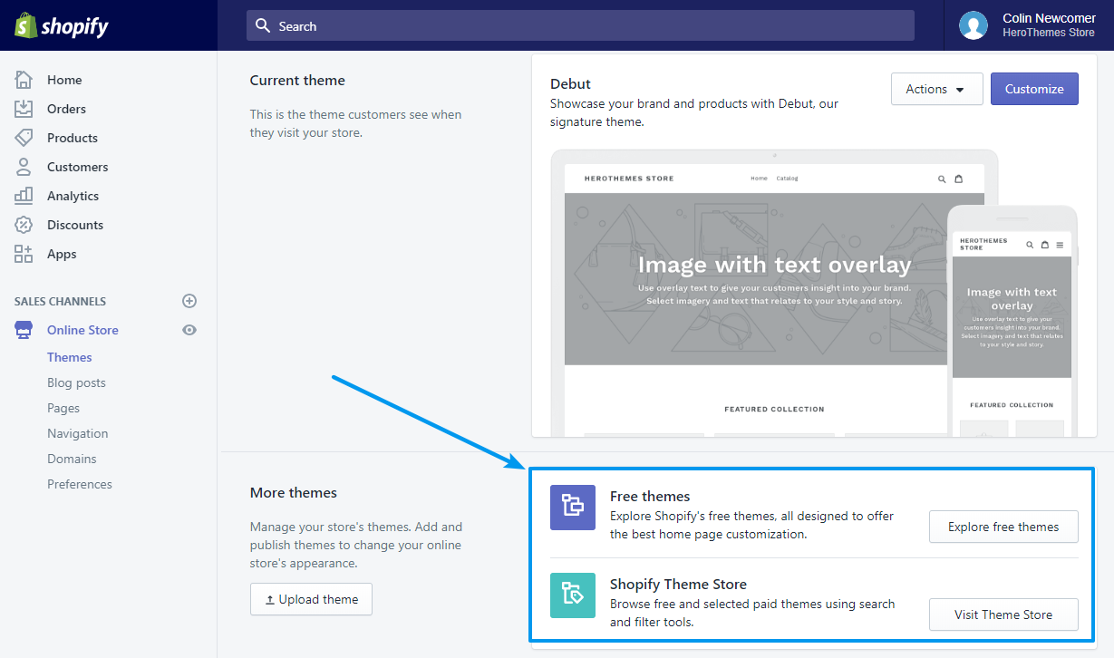 thèmes de magasinage
