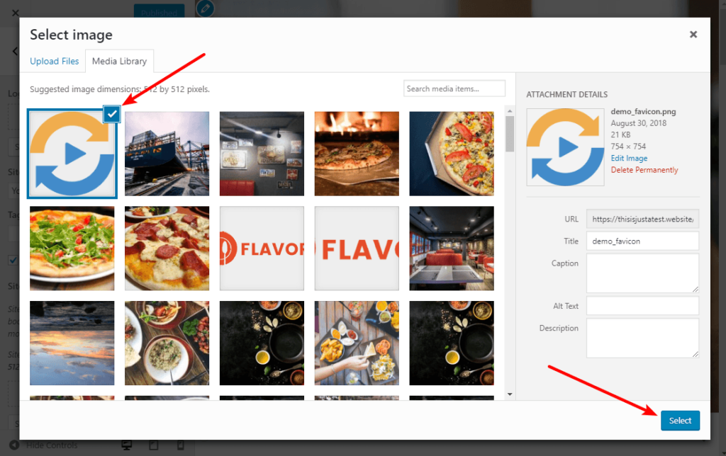 从媒体库中选择