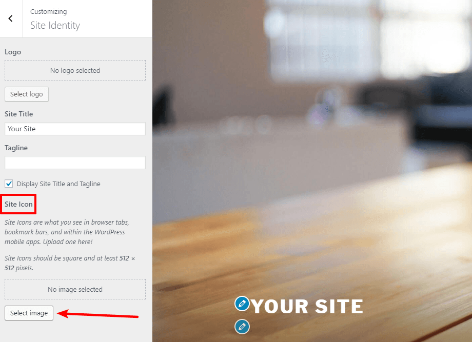 添加 WordPress 网站图标