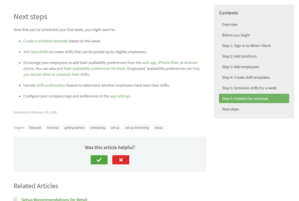 当我工作知识库文章