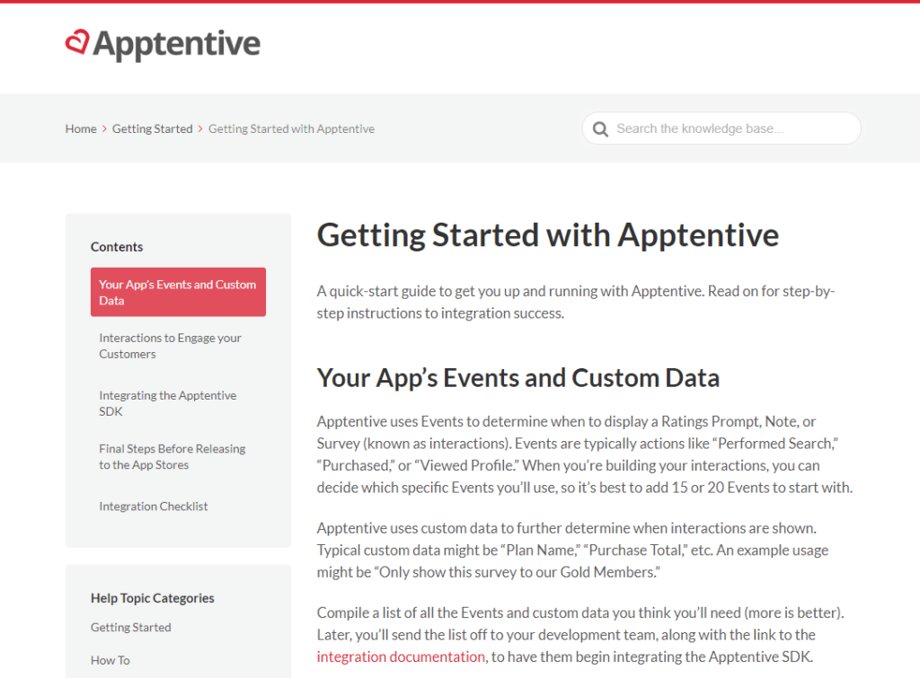 Apptentive 知识库文章