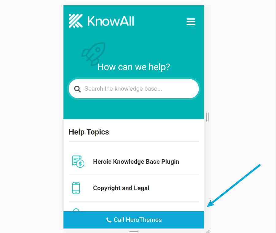 真正简单的点击呼叫栏插件示例