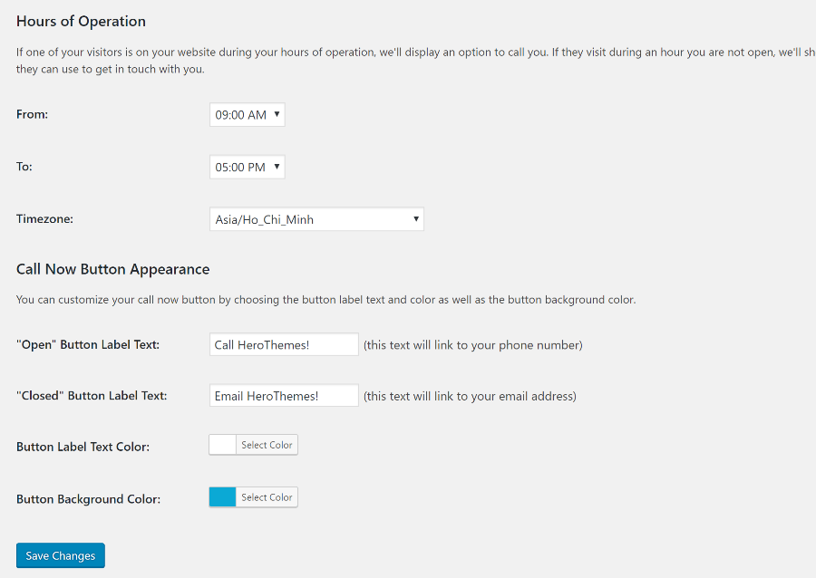 Call Now Button Ultimate 插件高级设置