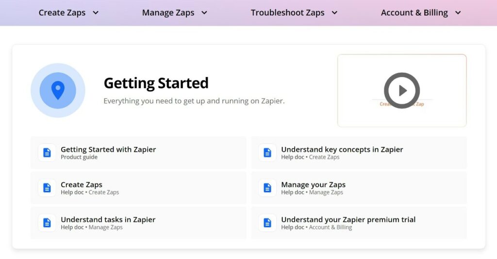 知識庫的一大好處是通過入門指南幫助用戶從您的產品中獲得價值