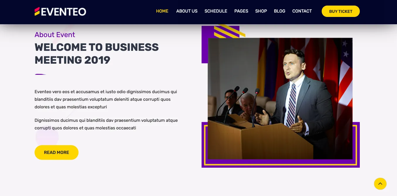 Eventeo - ธีมงานประชุมและการประชุม WordPress