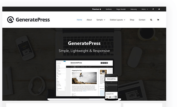 Który motyw działa najlepiej z Elementorem (10+ popularnych motywów Elementor) 3 GeneratePress is one of the best themes for Elementor
