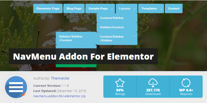 Einführung von Elementor Page Builder mit leistungsstarken Widgets-Addons 8 NavMenu add-ons for elementor