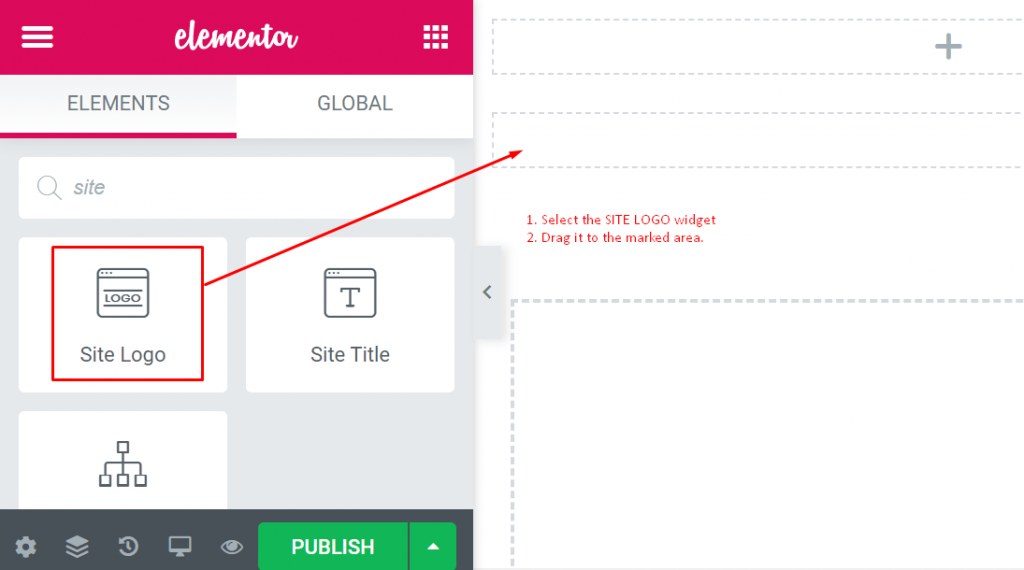 Elementor를 사용하여 멋진 고정 헤더를 만드는 방법(Elementor Tutorial) 11 Adding logo to Elementor header