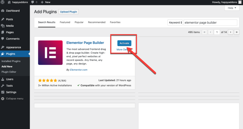 Elementorの使用方法:始めるための簡単な方法4 how-to-use-Elementor-activation