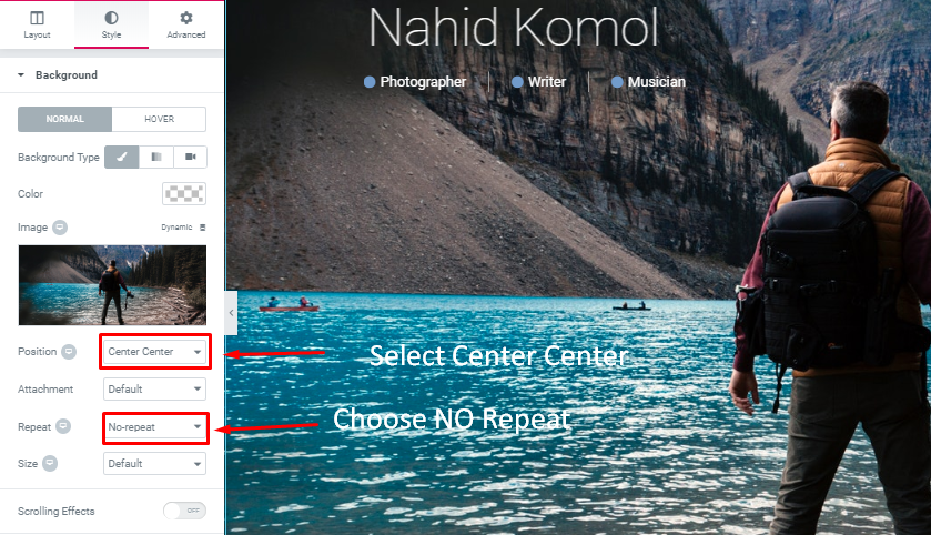 Elementor ve Happy Addons 9 ile Fotoğraf Web Sitesi Nasıl Oluşturulur Adding-effect