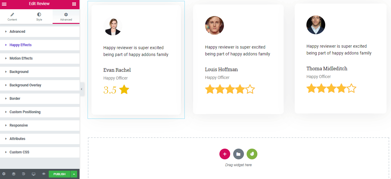 Elementor 12 ile Müşteri Yorumlarınızı Sergilemek için Trend Tasarımlar Yaratın style customer review stars