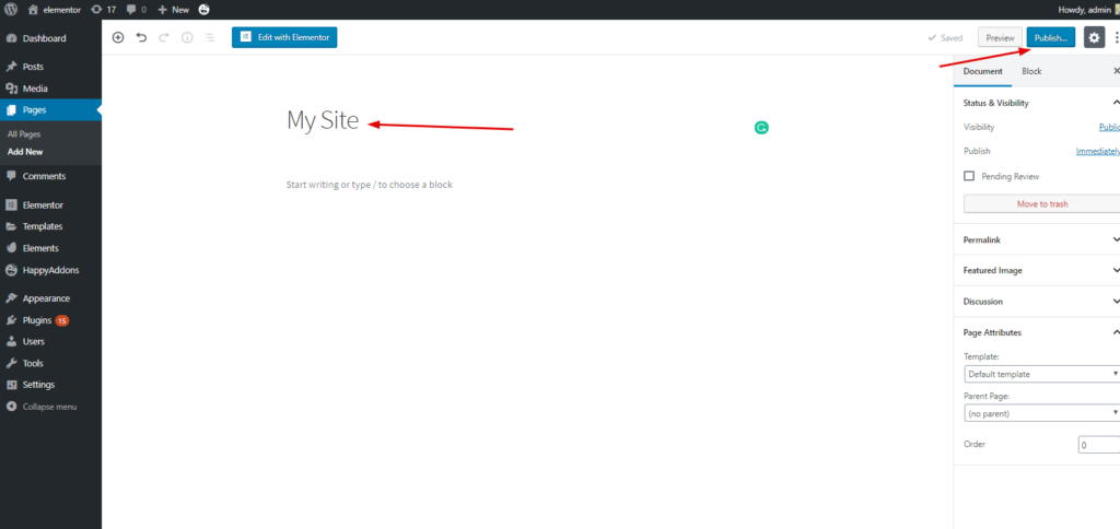 使用 Elementor 和 Happy Addons 3 构建专业网站 Professional websites