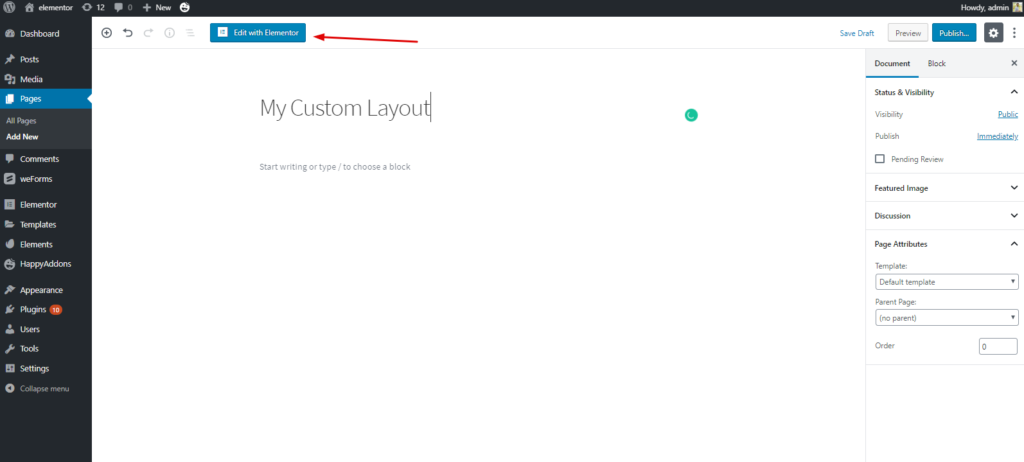 如何使用 Elementor 3 創建自定義 WordPress 佈局 How to Create a Page