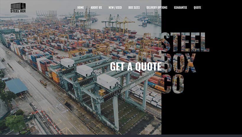 Elementor PageBuilder4で構築されたトップ10サイト Steel Box Co