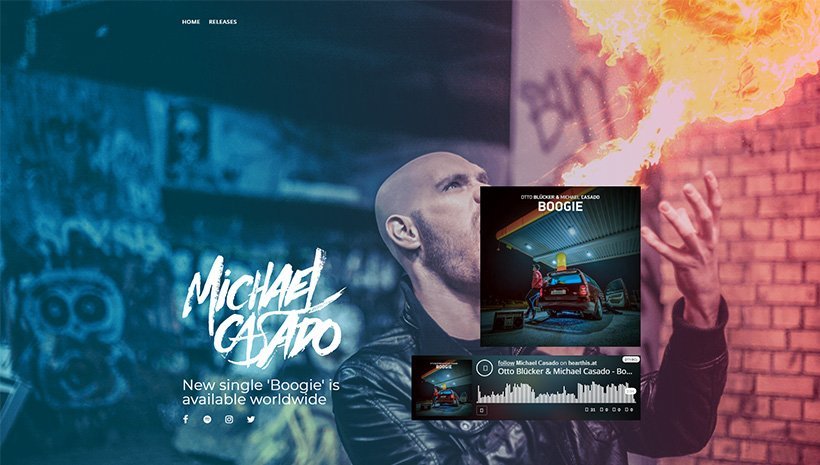 Elementor PageBuilder11で構築されたトップ10サイト Michael Casado