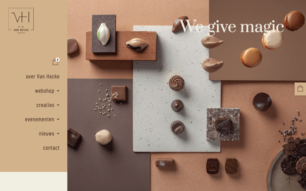Elementor PageBuilder10で構築されたトップ10サイト chocolatesvanhecke.be
