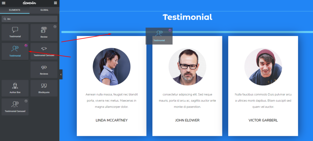 วิธีสร้างเว็บไซต์ส่วนตัวด้วย Elementor & ให้มันดูเป็นมืออาชีพได้อย่างง่ายดาย 9 Testimonial widget of Happy Addons